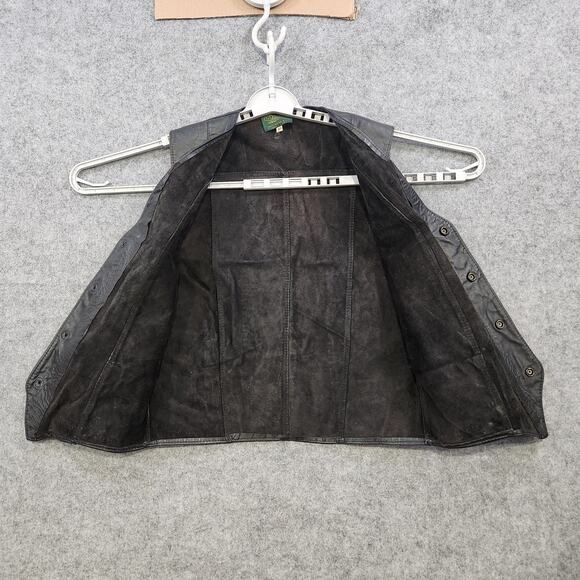 VTG MR Bick Genuine Leather Vest Mens 40 Black Biker Motorcycle USA Made Jacket - Picture 8 of 10
